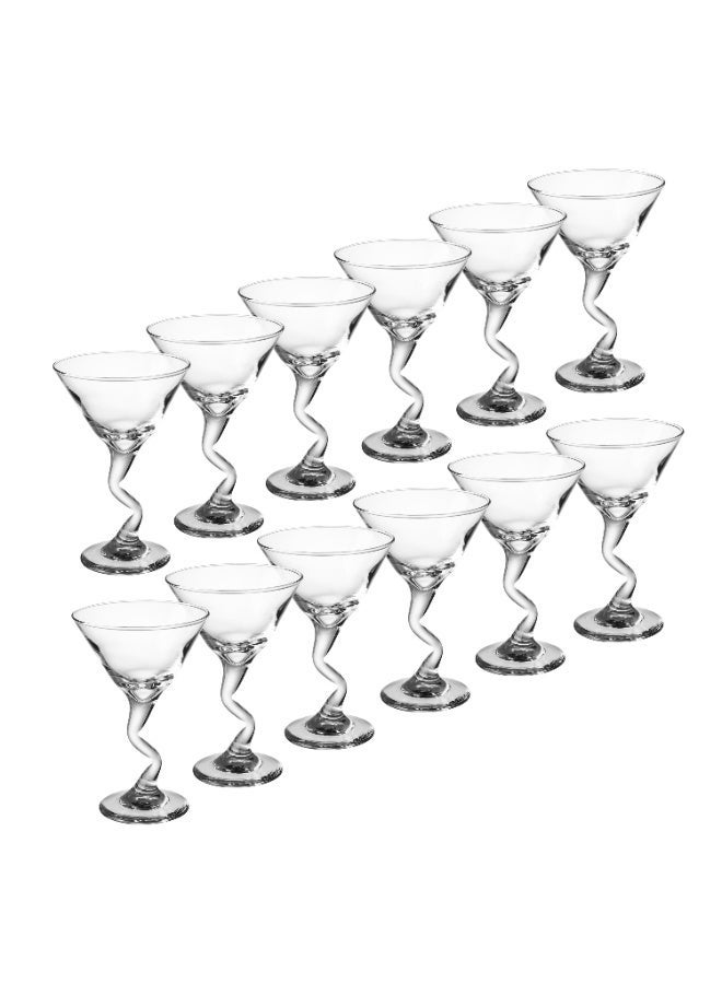 LIBBEY 🍸 Libbey Twisted Cocktail Glass Set – 12 Clear Glass Glasses | Height 16 cm – Diameter 10.5 cm - Image 5